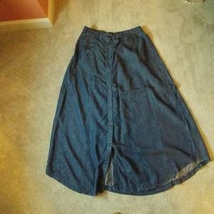 Denim long skirt